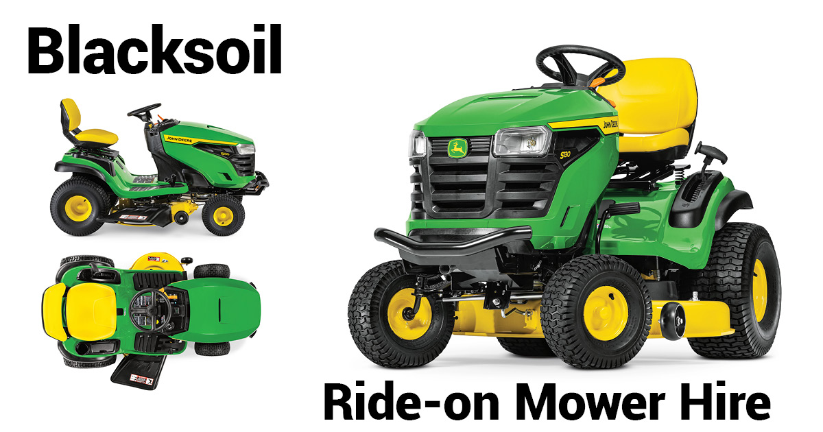 blacksoil ride on mower hire