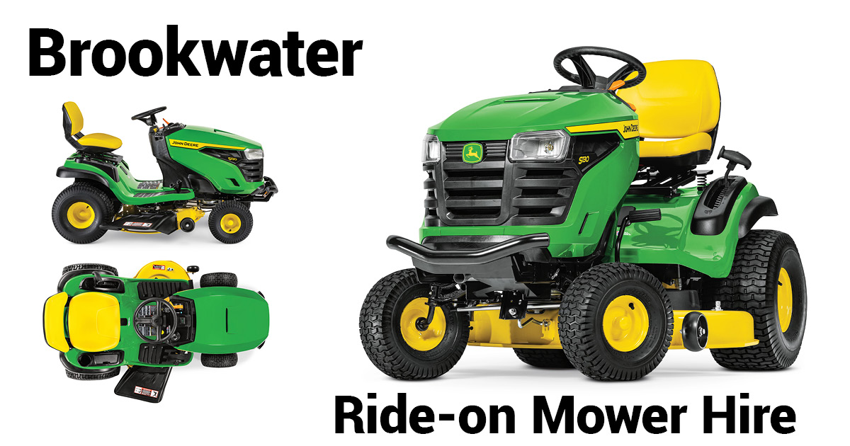 brookwater ride on mower hire