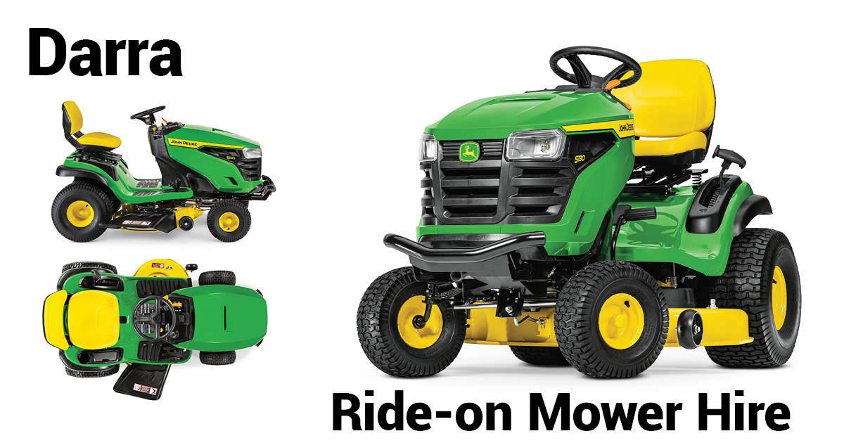 darra ride on mower hire