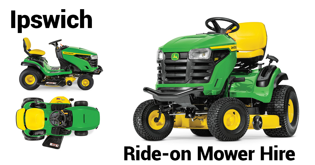 Ride on lawn mower hire near me sale