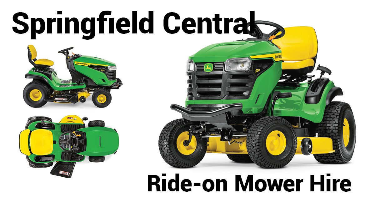 Springfield Central Ride-On Mower Hire