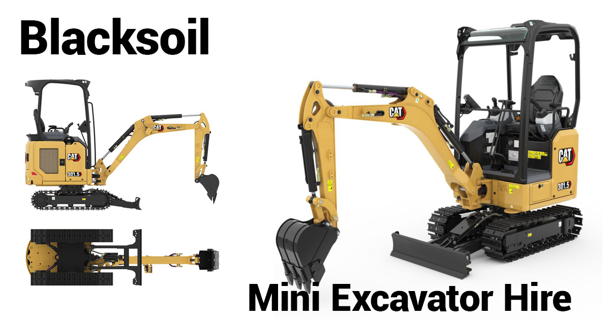 blacksoil mini excavator hire